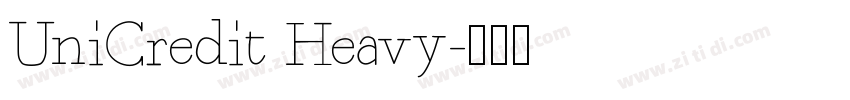 UniCredit Heavy字体转换